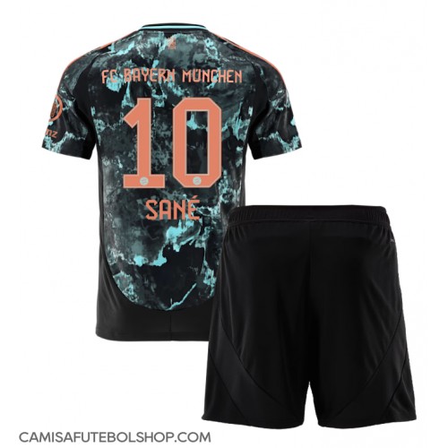 Camisa de time de futebol Bayern Munich Leroy Sane #10 Replicas 2º Equipamento Infantil 2024-25 Manga Curta (+ Calças curtas)